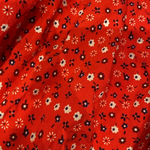 Auguste the label / Daphne crop sleeve wrap floral Mini Dress Red Sz 2 - Picture 6 of 6